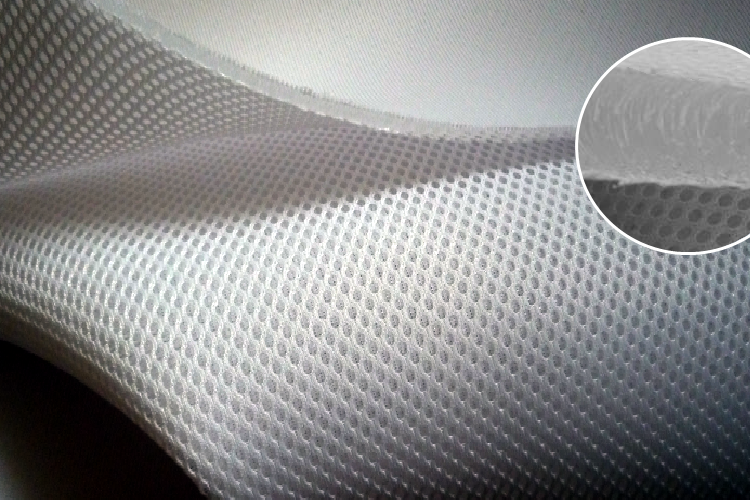 Air-knit spring-mesh spacer fabric