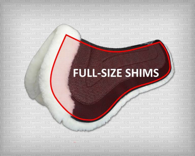 Shimmable saddle pads with inserts
